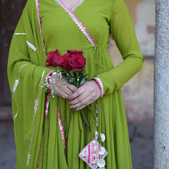 Mehndi Georgette Anarkali set Jonaya