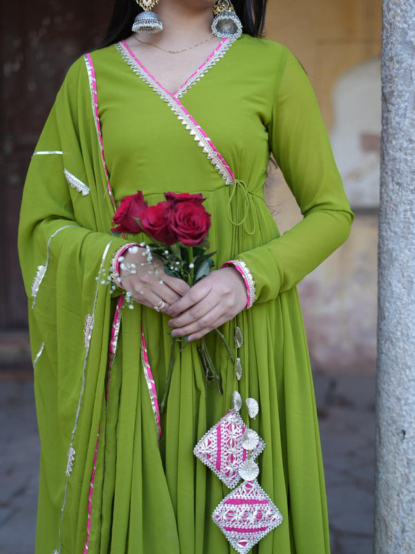 Mehndi Georgette Anarkali set Jonaya