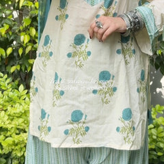 Turquoise Green farshi salwar set Jonaya