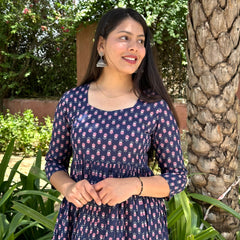 Indigo gulab kameez - Jonaya