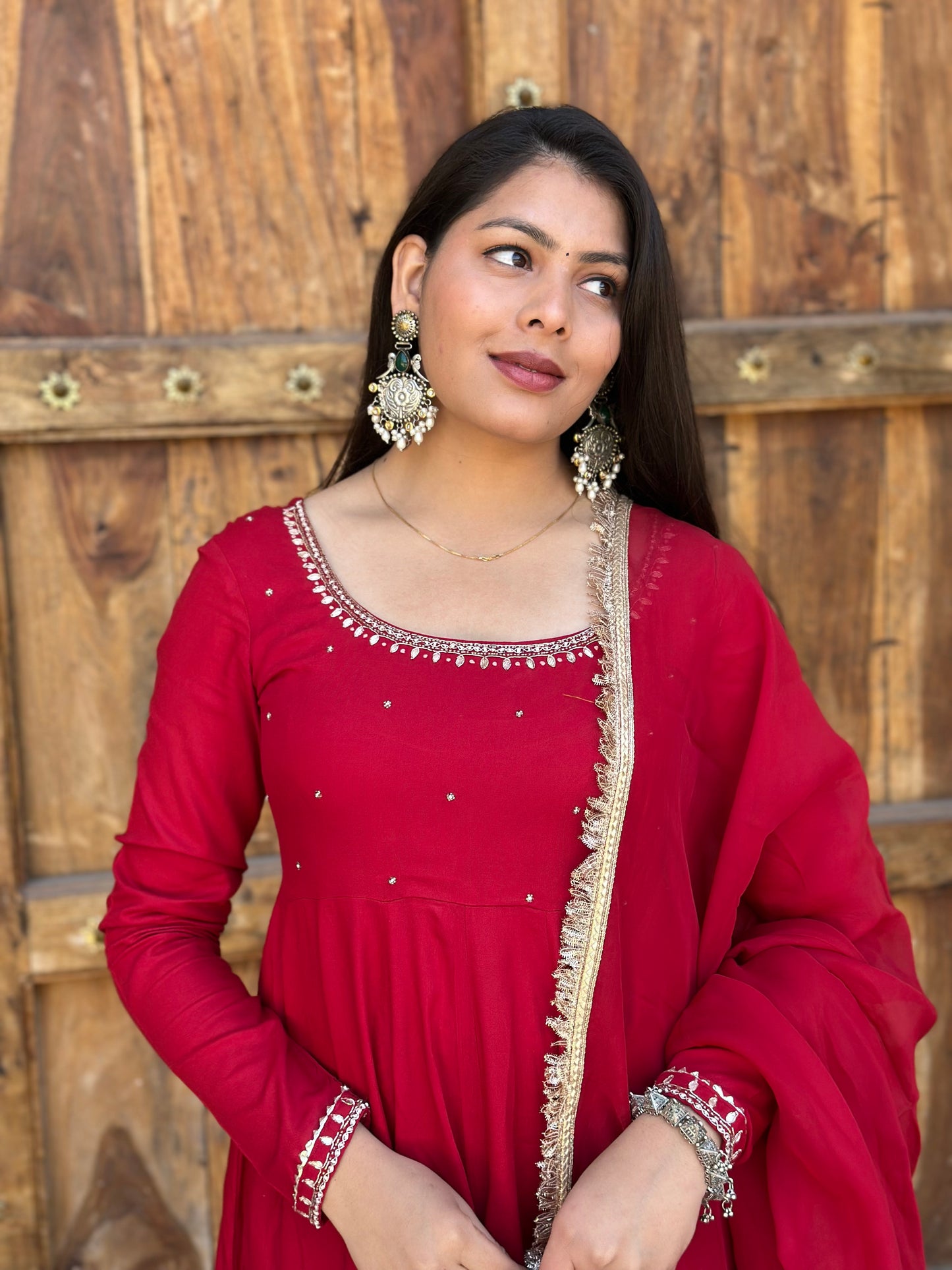 Shagun Laal Lux suit set