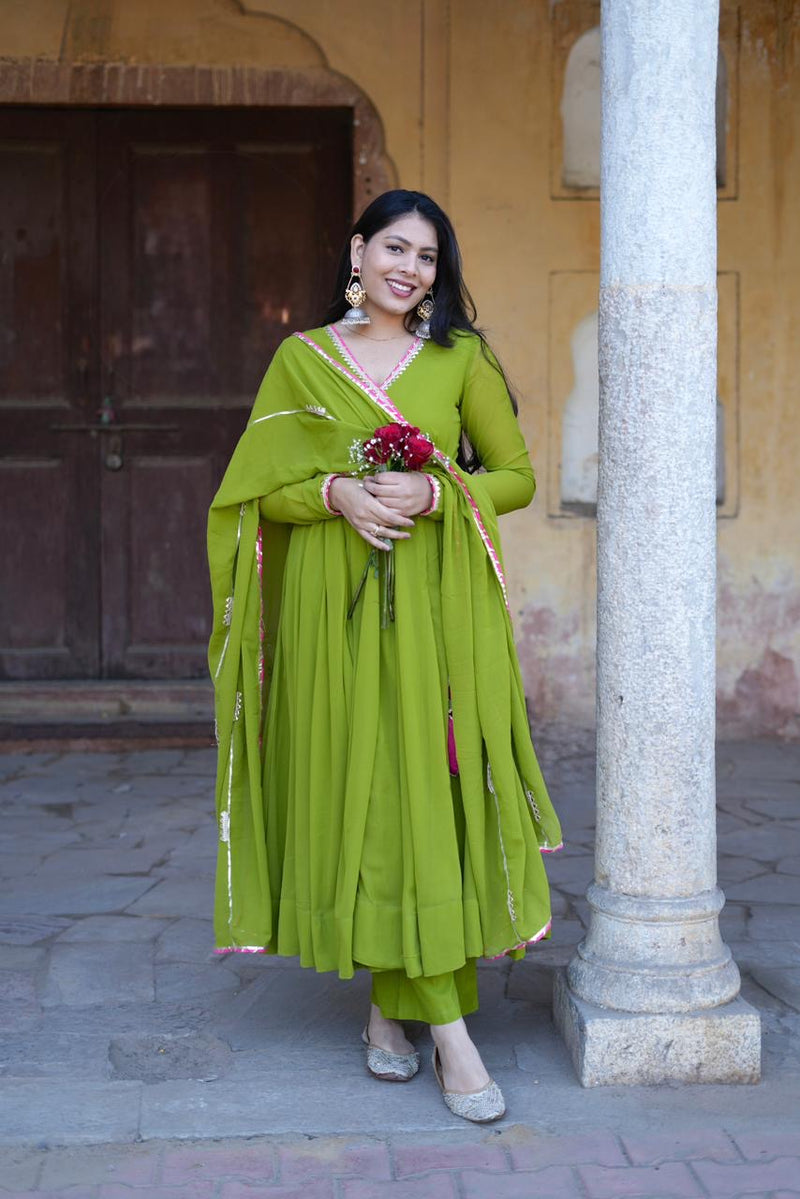 Mehndi Georgette Anarkali set Jonaya