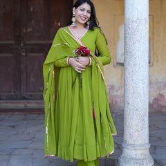 Mehndi Georgette Anarkali set Jonaya