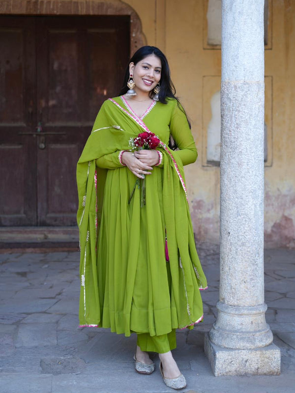 Mehndi Georgette Anarkali set Jonaya