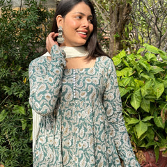 Ocean green paisley gher suit set - Jonaya
