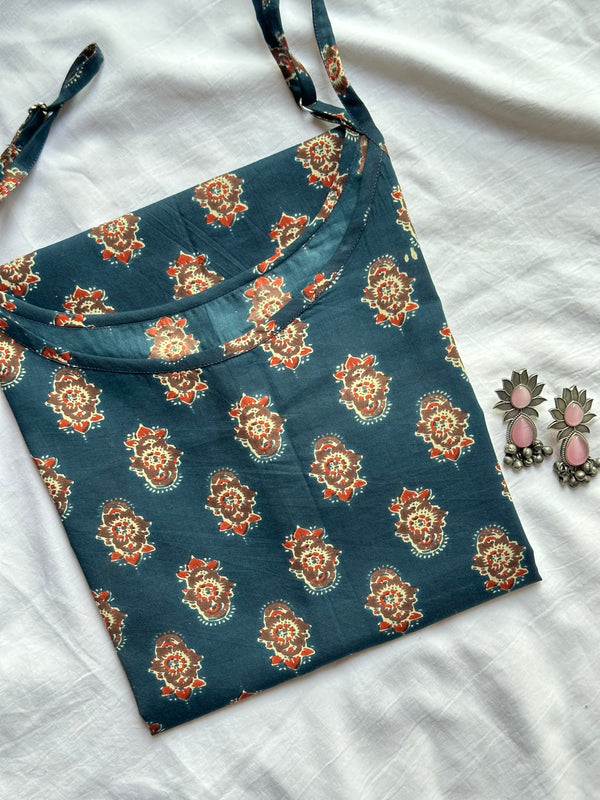 Indigo Strap Kurti - Jonaya