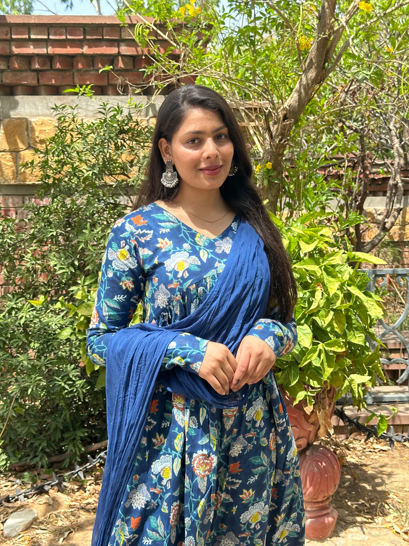 Summer indigo suit set - Jonaya