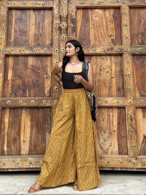 Cullote Mustard Flared Bottom - Jonaya