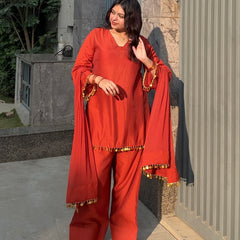 Orange charm Pakistani farshi set Jonaya