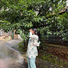 Turquoise Green Farshi Salwar Set Jonaya