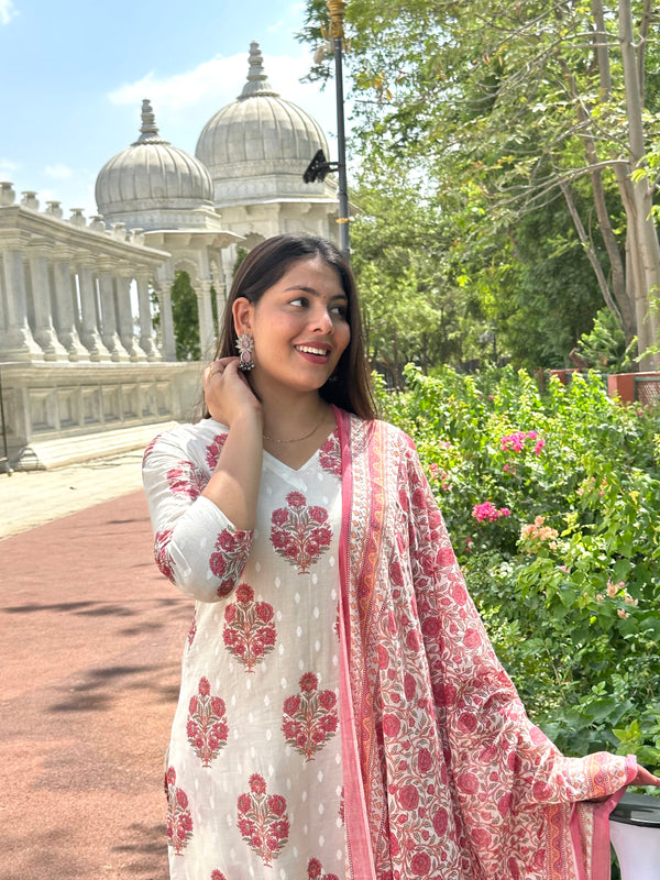 Big Booti Print Straight Suit Set - Jonaya