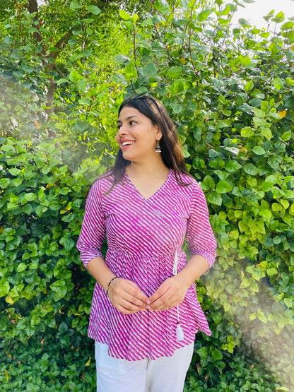 Jonaya's breathable cotton Angrakha Kurti