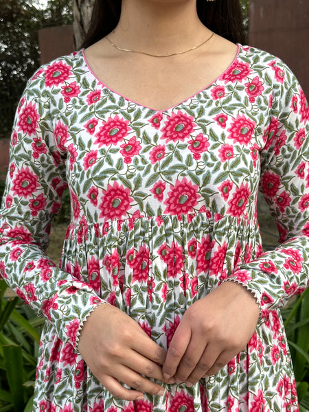 Shaam gulabi long chudidar Kameez - Jonaya