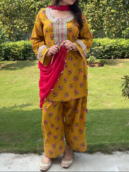 Pista Ladoo Farshi salwaar set Jonaya