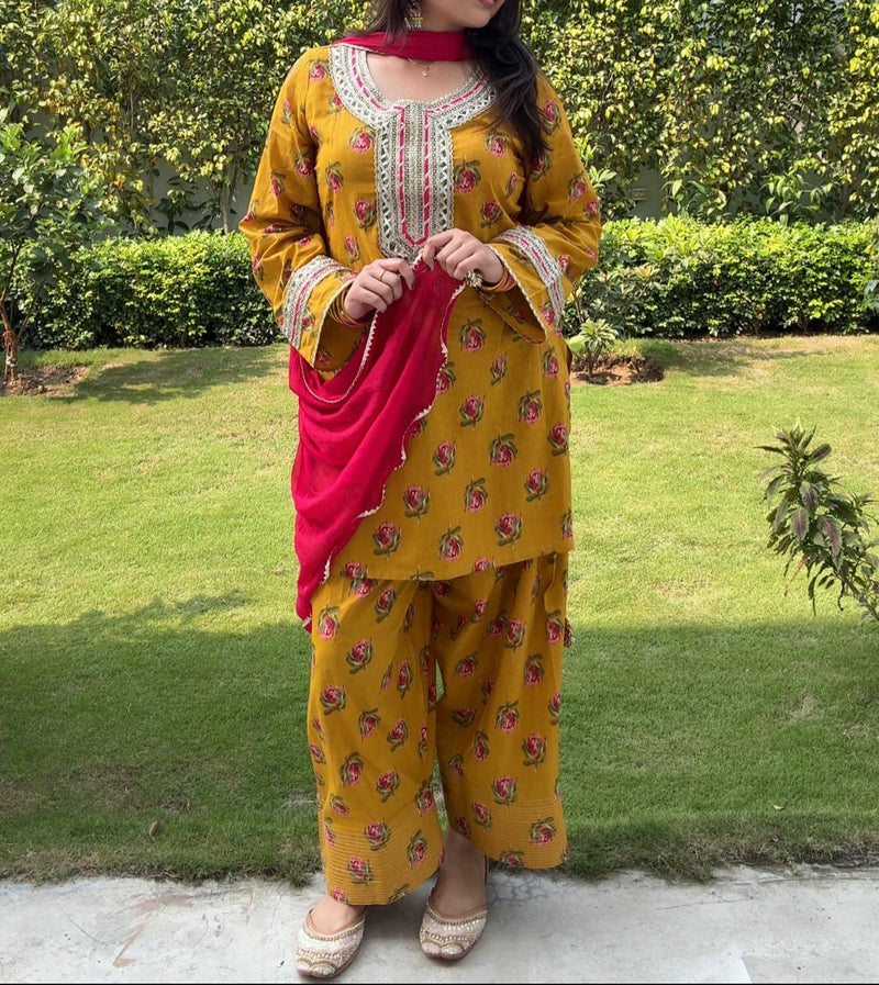 Pista Ladoo Farshi salwaar set Jonaya