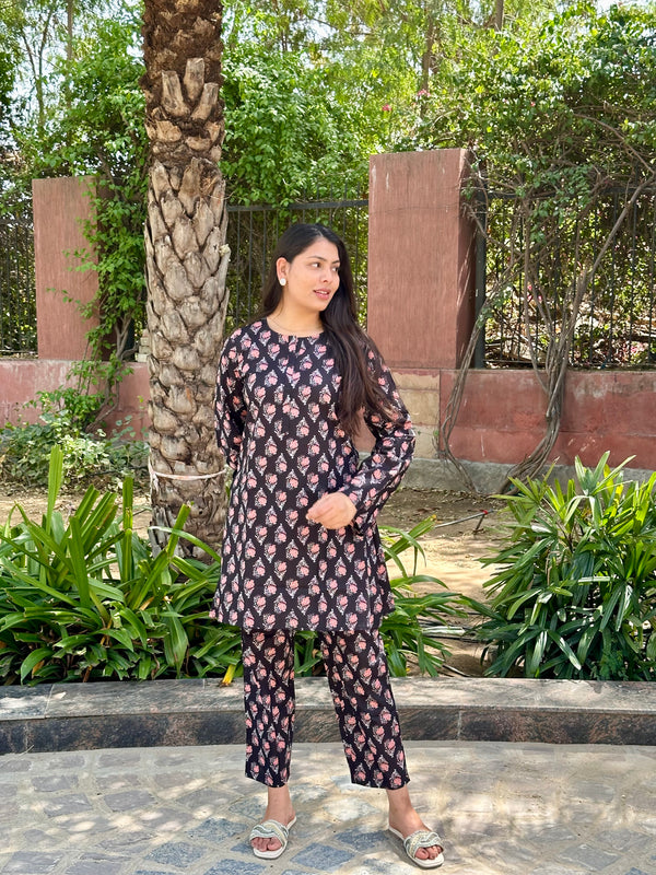 Cola Black Co-ord Set - Jonaya