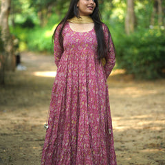 Pink Tier Full flare suit set Jonaya