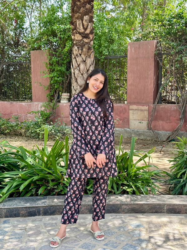 Cola Black Co-ord Set - Jonaya