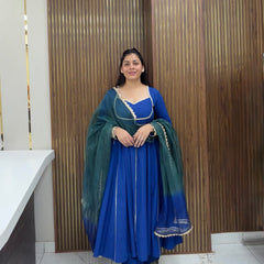 Sweetheart green blue gota Anarkali set Jonaya