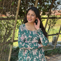 Pink beige paisley kameez - Jonaya