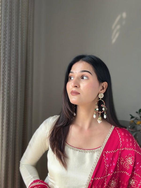 Tissue Rani Silk Full flair Anarkali - Jonaya