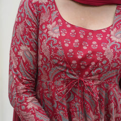 Pretty Pink Anarkali Shrug Set Jonaya