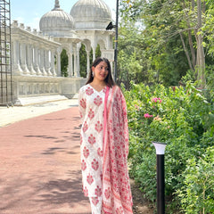 Big booti print straight suit set - Jonaya