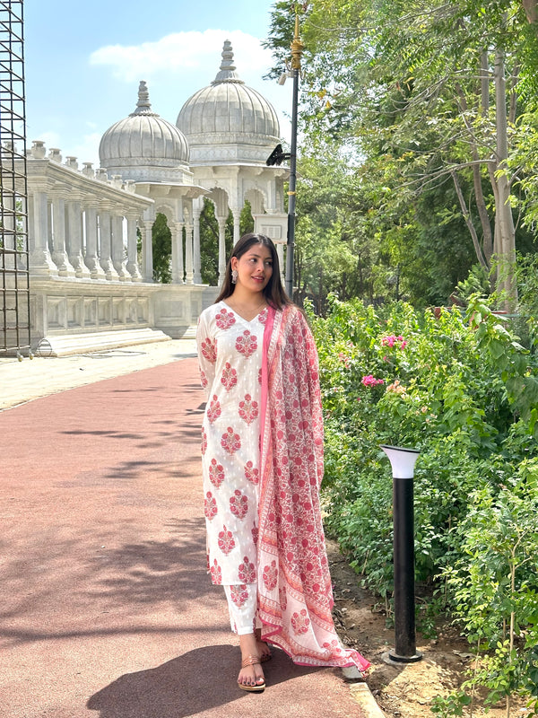 Big Booti Print Straight Suit Set - Jonaya