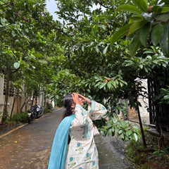 Turquoise Green Farshi Salwar Set Jonaya