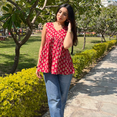 Fool patti Peplum Top - Jonaya
