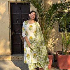 Nimbu mirchi straight suit set - Jonaya