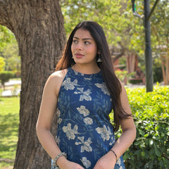 Indigo halter neck coord - Jonaya