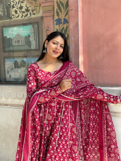 Wedding ready gota Anarkali suit set