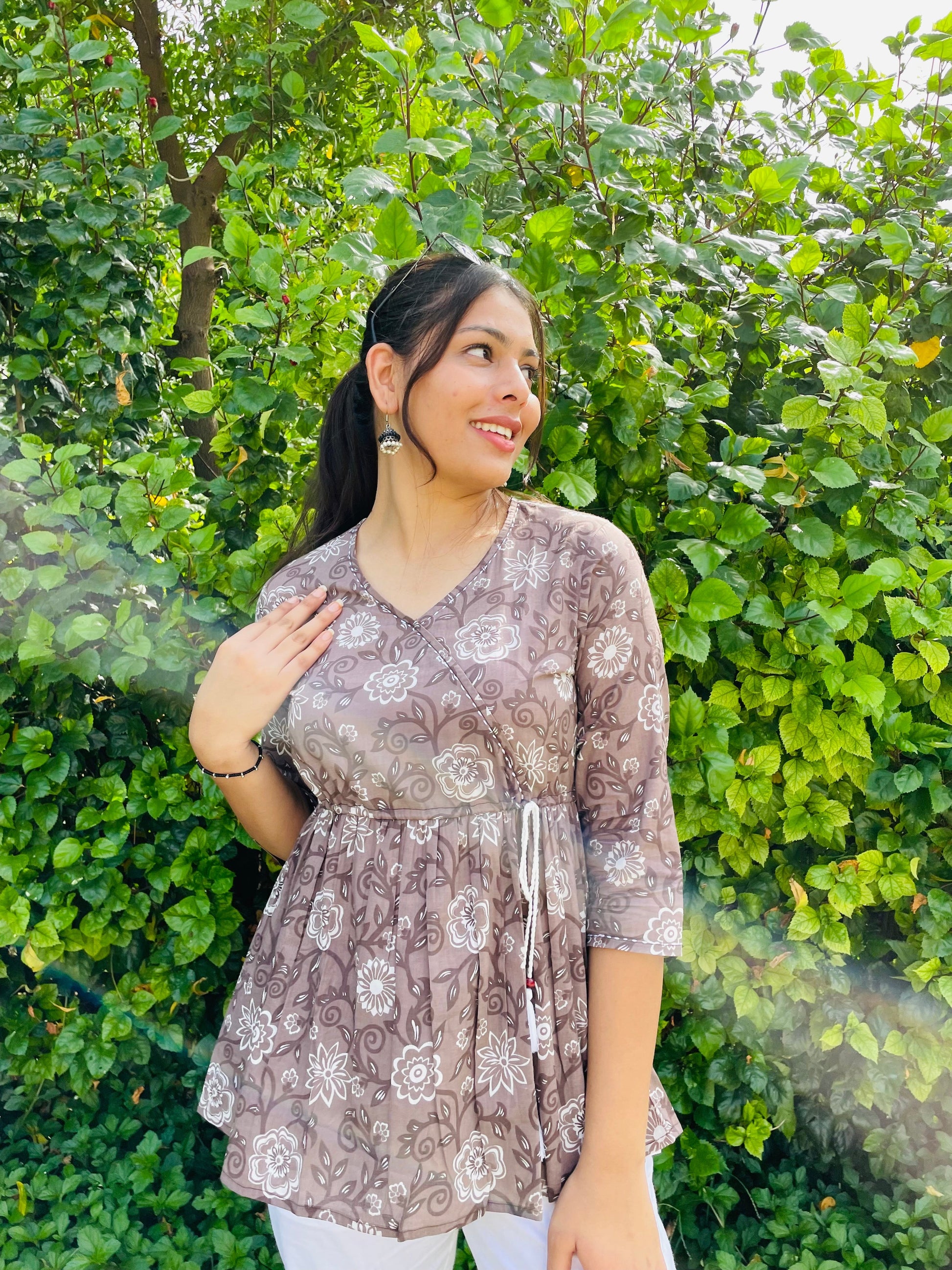 Cotton Angrakha Kurti by Jonaya in stylish design