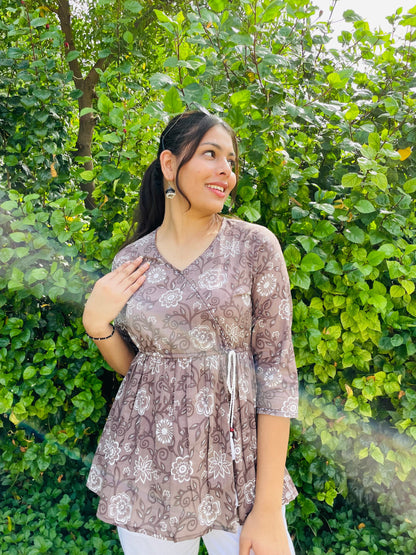 Cotton Angrakha Kurti by Jonaya in stylish design