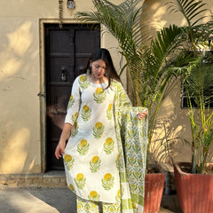 Nimbu mirchi straight suit set - Jonaya