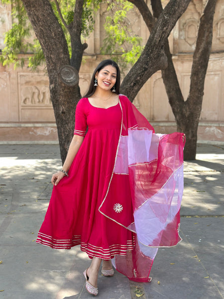Rani Laheriya Anarkali suit set Jonaya