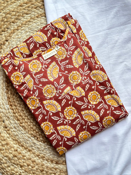 Brick Red full sleeves kameez - Jonaya