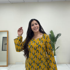Yellow haze short Kurti Jonaya