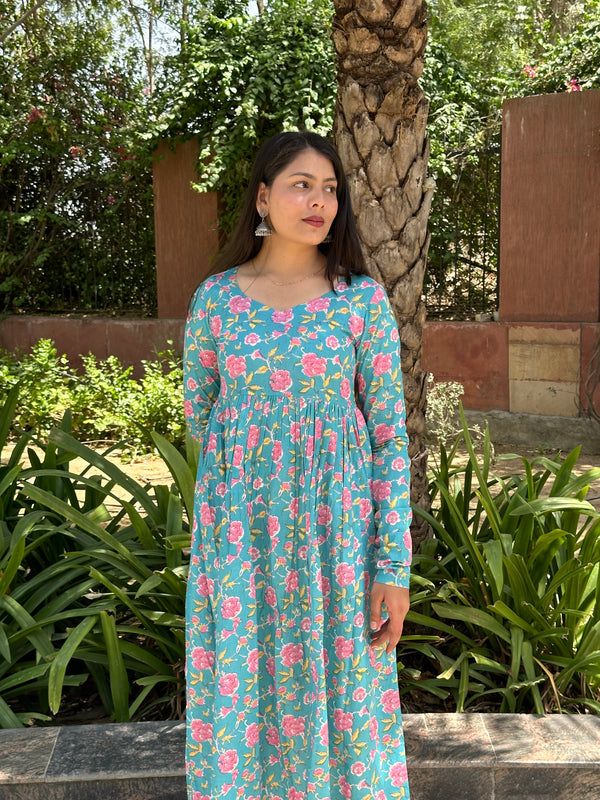 Turquoise Ruby Kameez - Jonaya