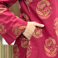 Red boota coord farshi salwar Jonaya