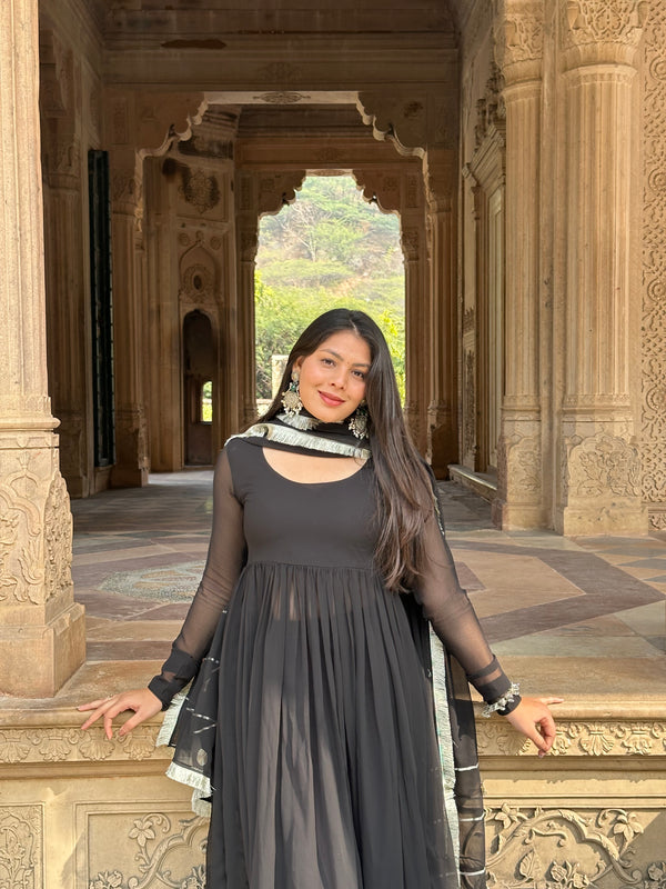 Zara Georgette Anarkali Suit Set - Jonaya