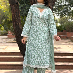 Matcha Ice pakistani style suit set Jonaya