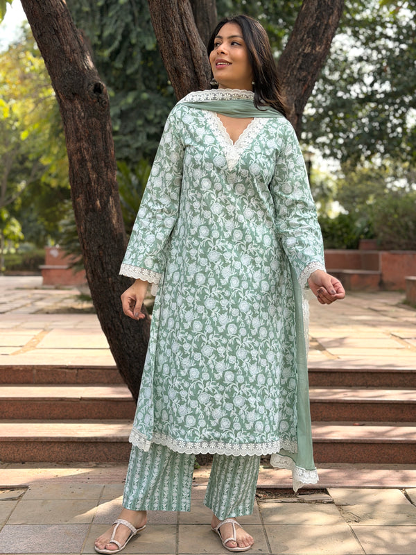 Matcha Ice pakistani style suit set Jonaya