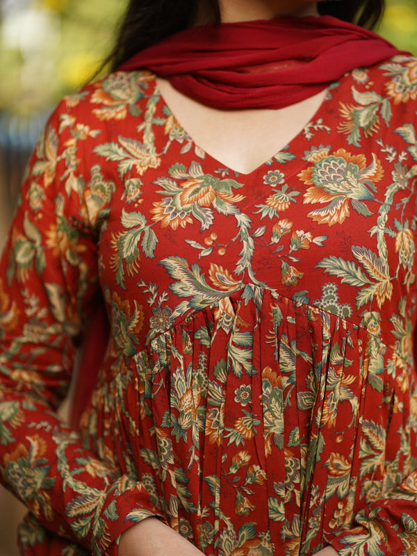 Red Garden Alia Cut Suit Set - Jonaya