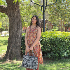 Red kalamkari dori coord - Jonaya