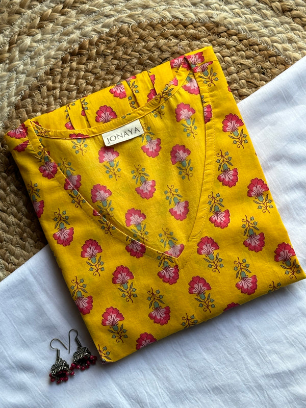 Embracing Yellow Full Sleeves Peplum top - Jonaya