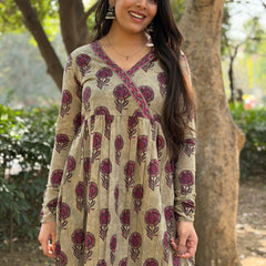 Grey wine Fool kameez Jonaya