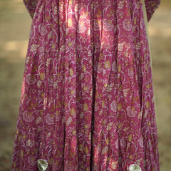Pink Tier Full flare suit set Jonaya