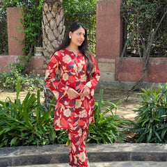 Gorgeous Red co-ord set - Jonaya